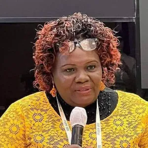 Head and shoulders photo of Violet Shivutse.